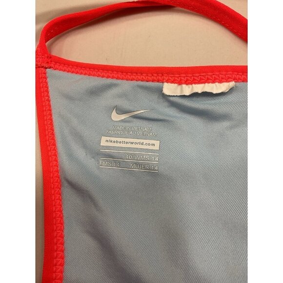 Nike One Piece Athletic Geometric Pattern Swimsuit Size 14 - Picture 7 of 7